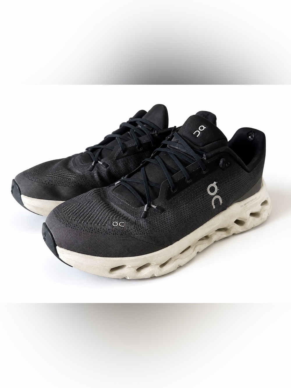 On Running Men’s Athletic Sneakers - Black with White Midsole